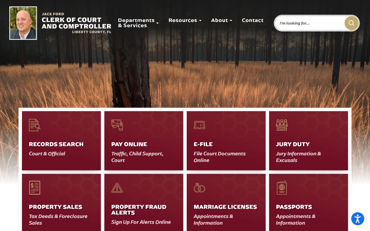 Liberty County traffic court records clerk of court homepage